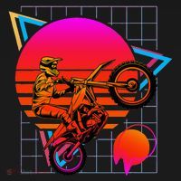 Dirt Bike Retro 80s Style Vintage Motocross T-Shirt thumb 7