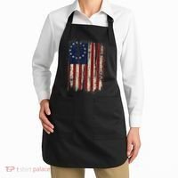 Distressed Betsy Ross American Flag 13 Star Colonies Patriot Apron thumb 2