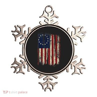 Distressed Betsy Ross American Flag 13 Star Colonies Patriot Ornament