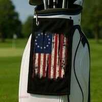 Distressed Betsy Ross American Flag 13 Star Colonies Patriot Golf Towel thumb 2