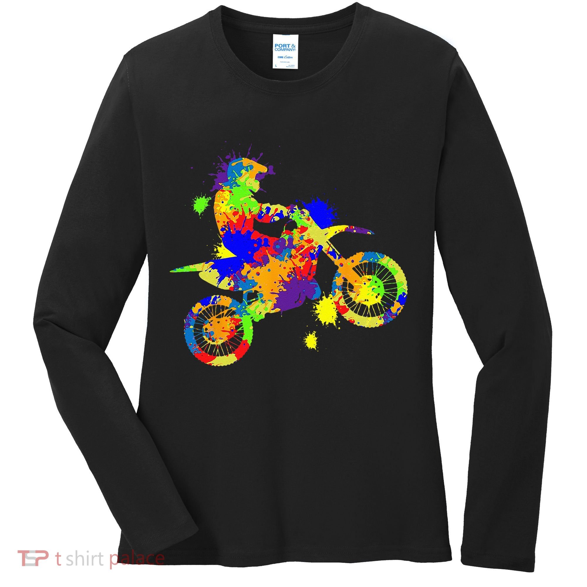 Dirt Bike Rider Motocross Enduro Dirt Biking Women's Long Sleeve Shirt