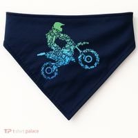 Dirt Bike Rider Motocross Dirt Biking Gift USA-Made Doggie Bandana thumb 0