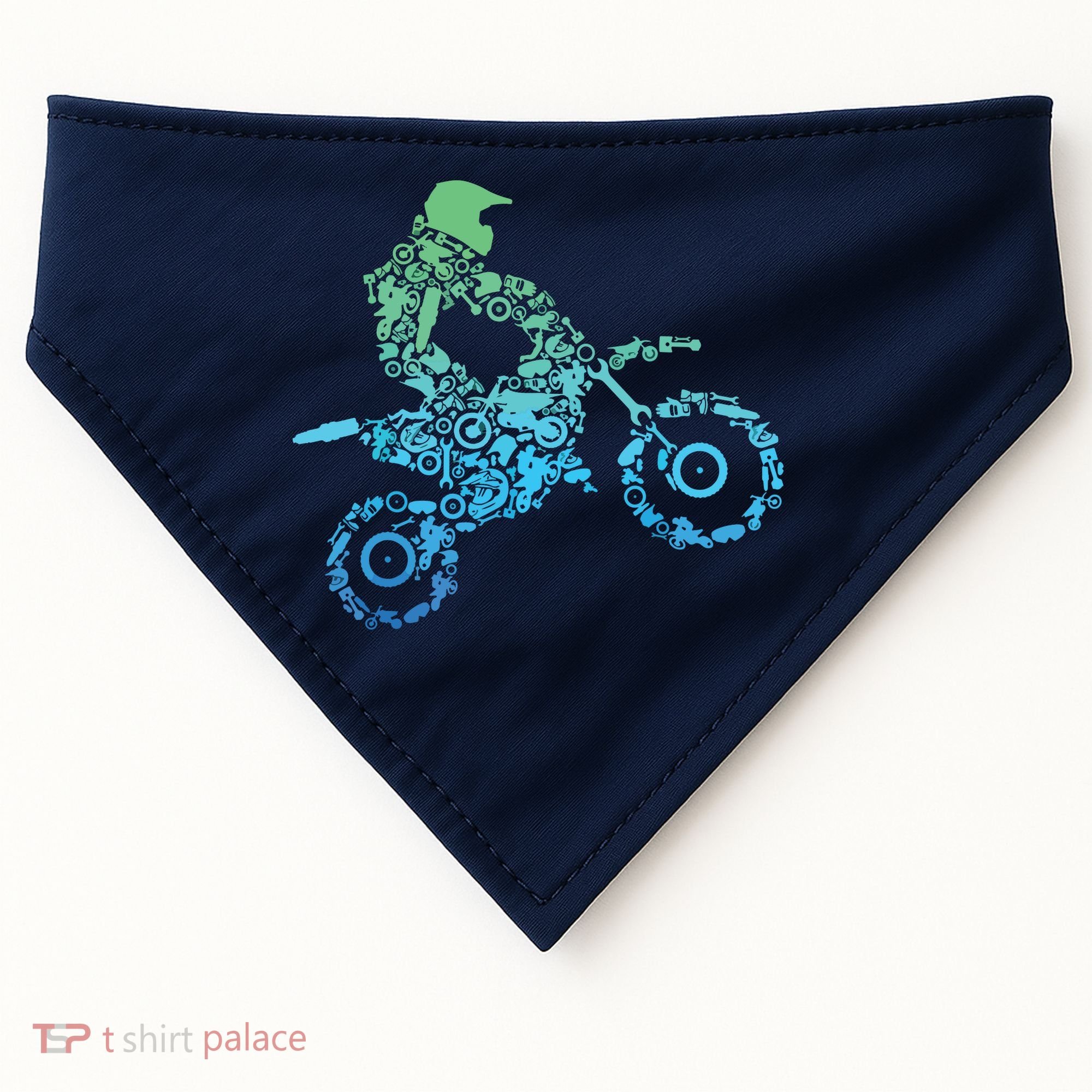 Dirt Bike Rider Motocross Dirt Biking Gift USA-Made Doggie Bandana