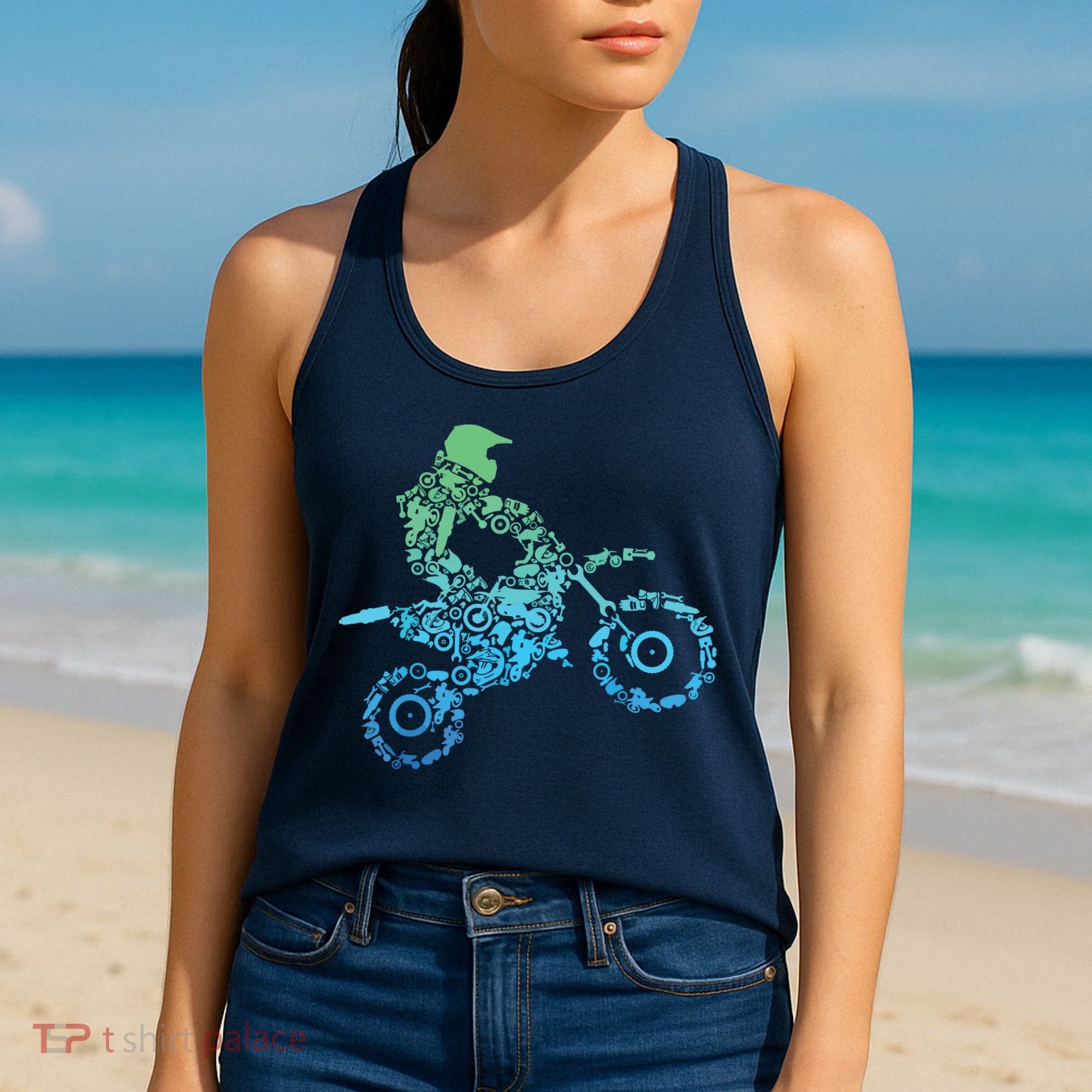 Dirt Bike Rider Motocross Dirt Biking Gift Women's Tank Top