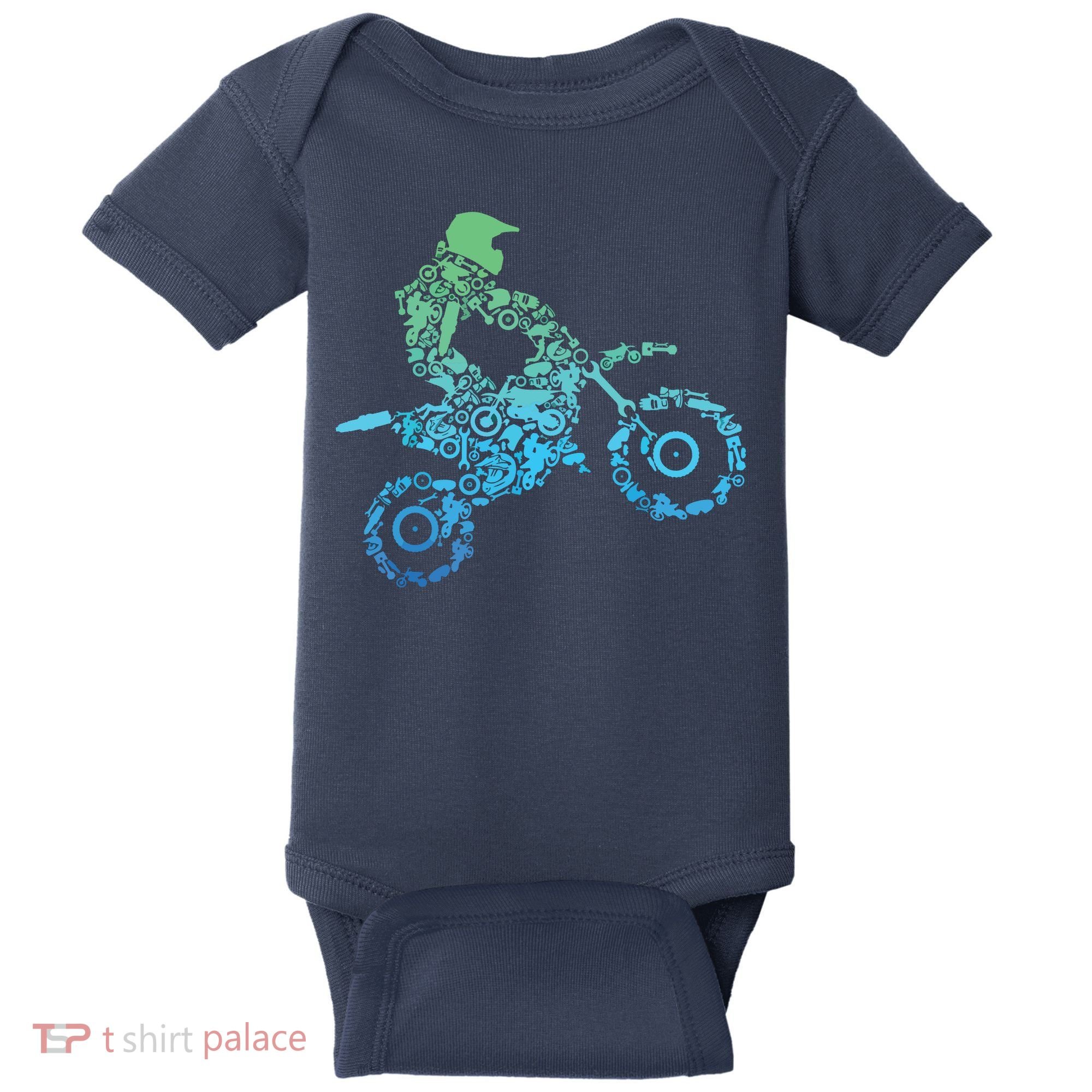 Dirt Bike Rider Motocross Dirt Biking Gift Baby Bodysuit