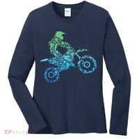 Dirt Bike Rider Motocross Dirt Biking Gift Women's Long Sleeve Shirt thumb 0