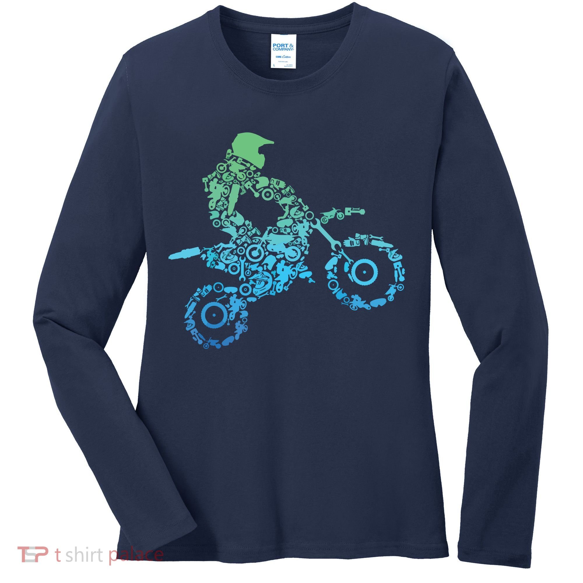 Dirt Bike Rider Motocross Dirt Biking Gift Women's Long Sleeve Shirt
