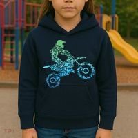 Dirt Bike Rider Motocross Dirt Biking Gift Kids Hoodie thumb 3
