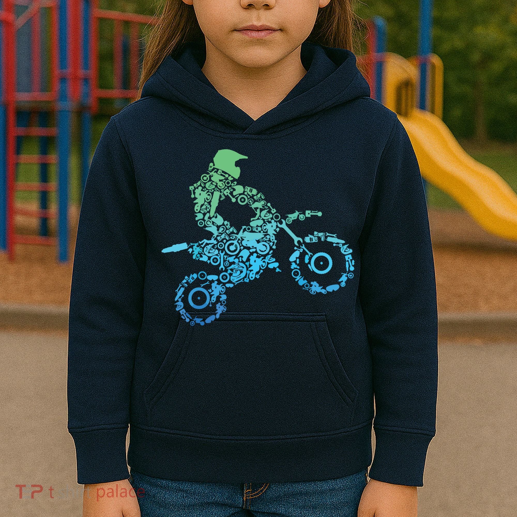 Dirt Bike Rider Motocross Dirt Biking Gift Kids Hoodie