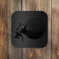 Dung Beetle Rolling Dung Ball African Wildlife Coaster thumb 0