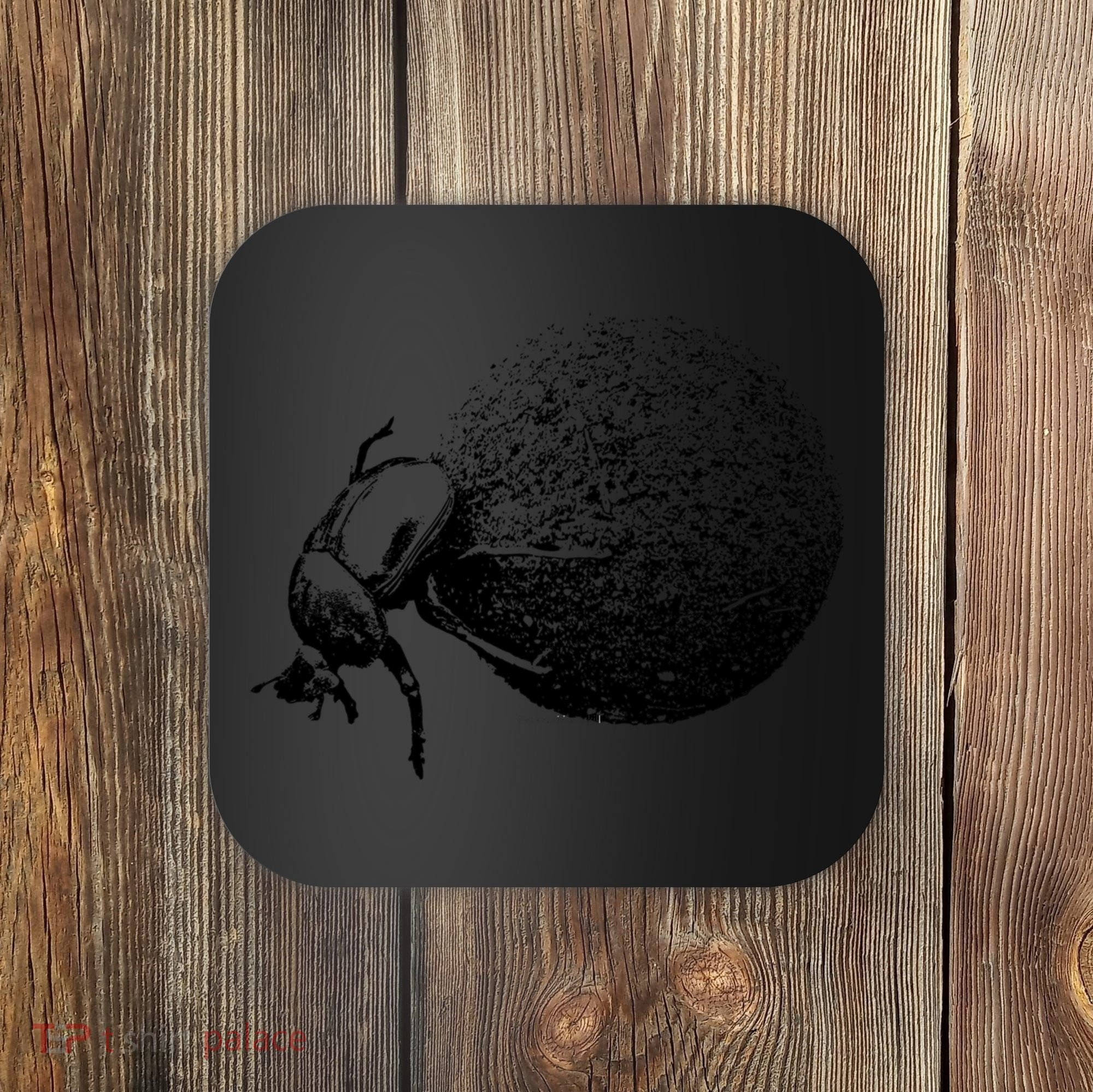 Dung Beetle Rolling Dung Ball African Wildlife Coaster