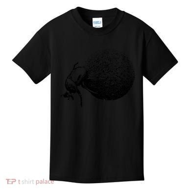 Dung Beetle Rolling Dung Ball African Wildlife Kids T-Shirt