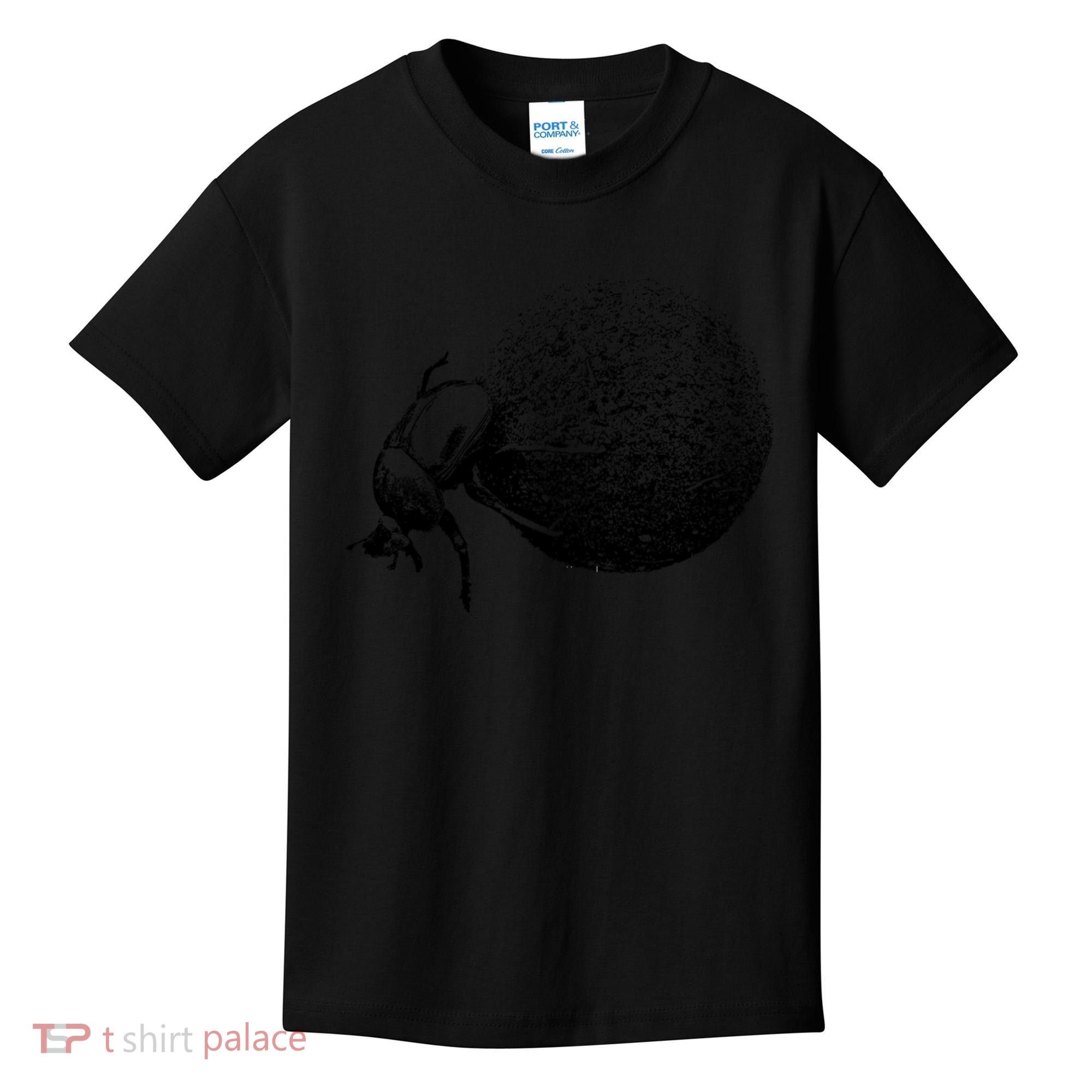 Dung Beetle Rolling Dung Ball African Wildlife Kids T-Shirt