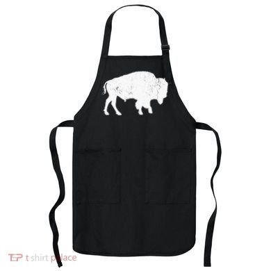Distressed Buffalo Retro Bison Animal Lover Apron