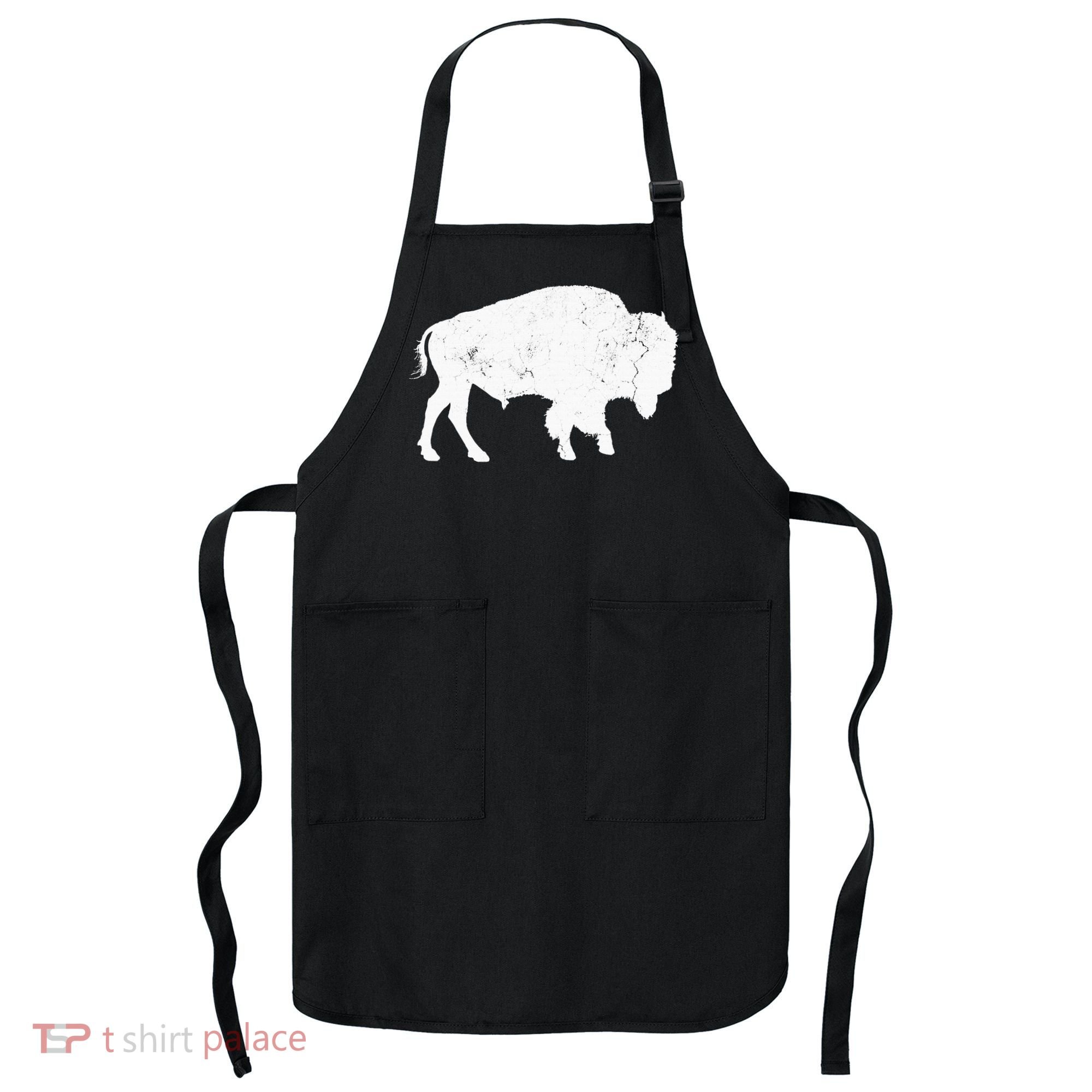 Distressed Buffalo Retro Bison Animal Lover Apron