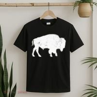 Distressed Buffalo Retro Bison Animal Lover T-Shirt thumb 2