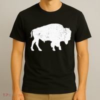 Distressed Buffalo Retro Bison Animal Lover T-Shirt thumb 3