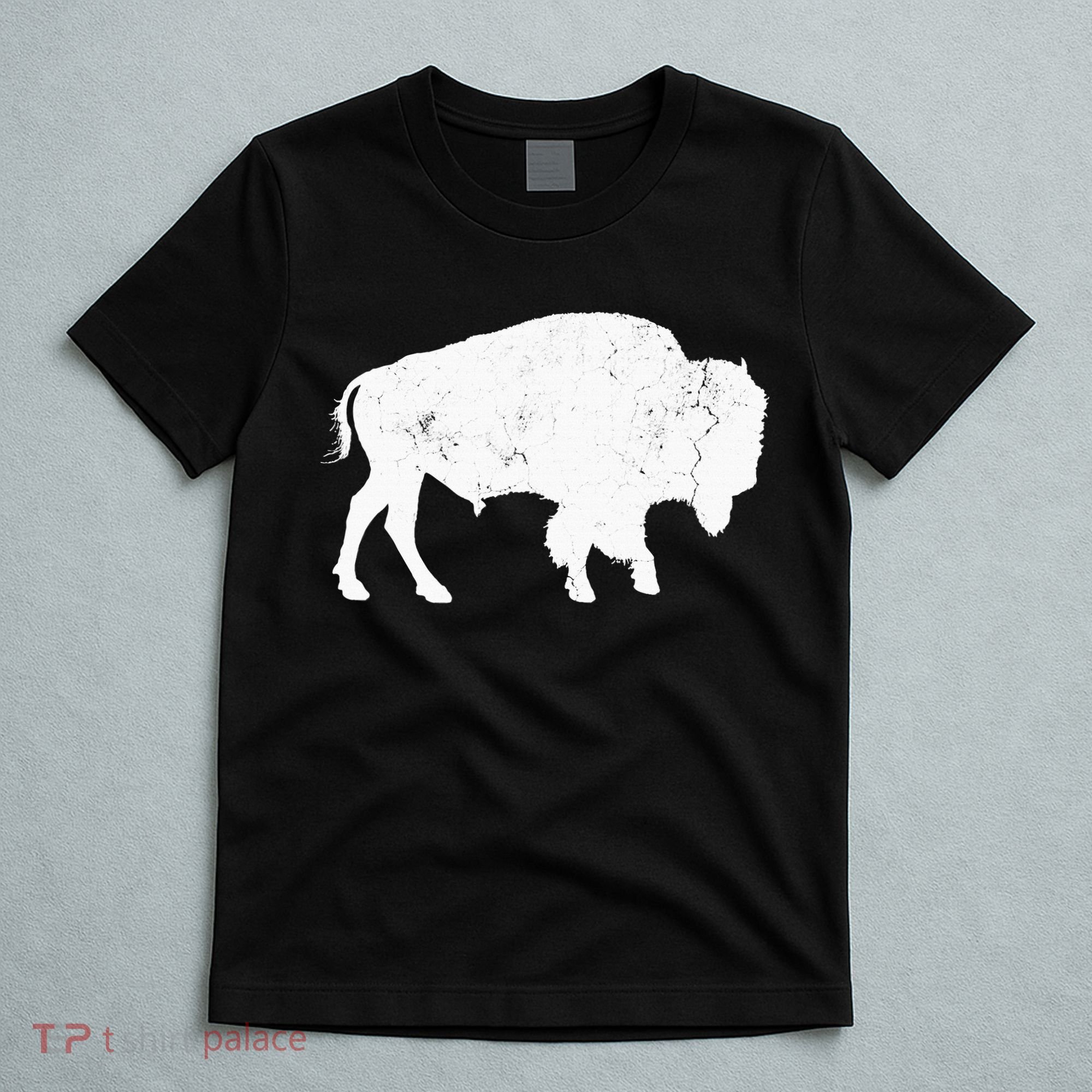 Distressed Buffalo Retro Bison Animal Lover T-Shirt