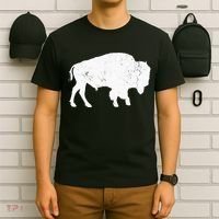 Distressed Buffalo Retro Bison Animal Lover T-Shirt thumb 6