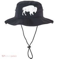 Distressed Buffalo Retro Bison Animal Lover Bucket Hat thumb 0