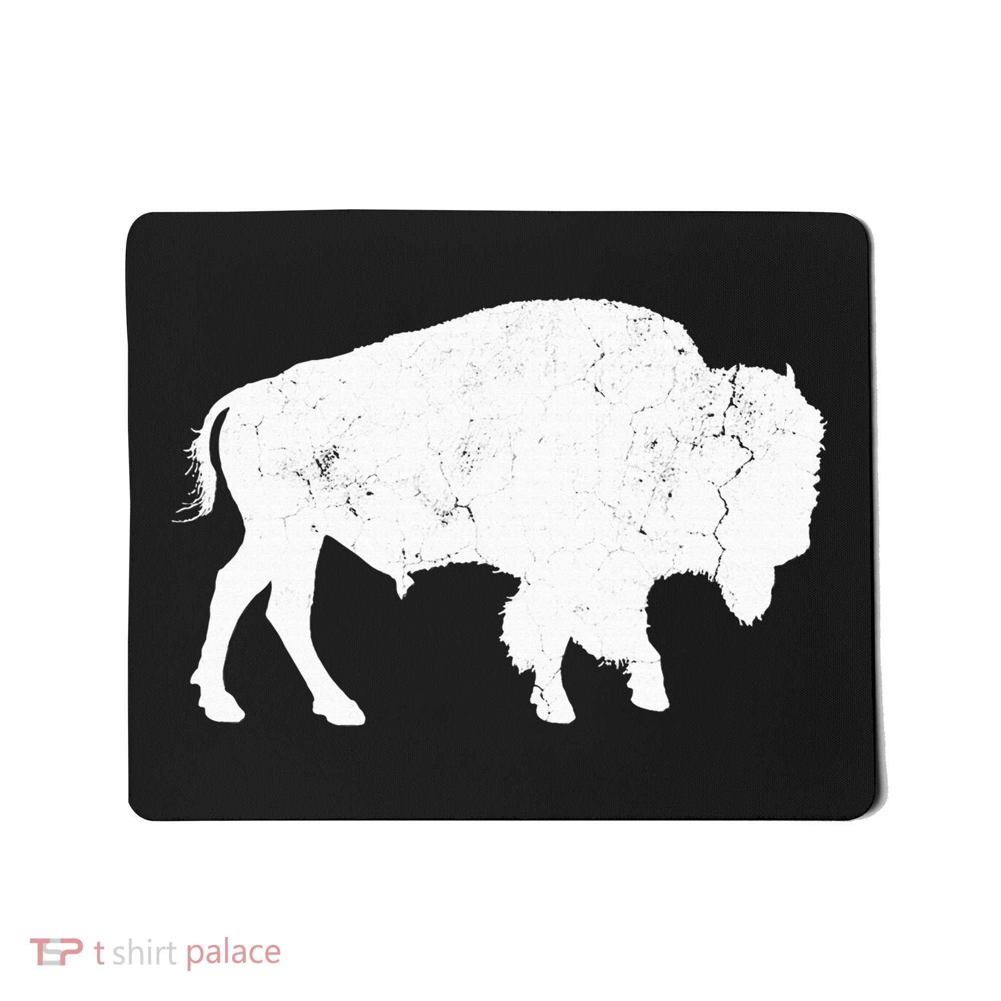 Distressed Buffalo Retro Bison Animal Lover Mousepad