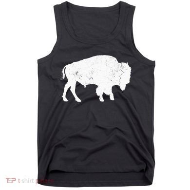 Distressed Buffalo Retro Bison Animal Lover Tank Top