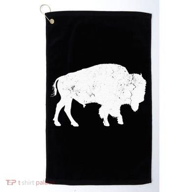 Distressed Buffalo Retro Bison Animal Lover Golf Towel