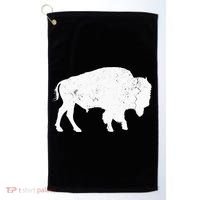 Distressed Buffalo Retro Bison Animal Lover Golf Towel thumb 0