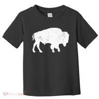 Distressed Buffalo Retro Bison Animal Lover Toddler T-Shirt thumb 0
