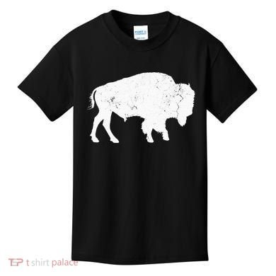 Distressed Buffalo Retro Bison Animal Lover Kids T-Shirt