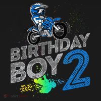 Dirt Bike Rider 2 Years Old Motocross 2nd Birthday Boy T-Shirt thumb 7