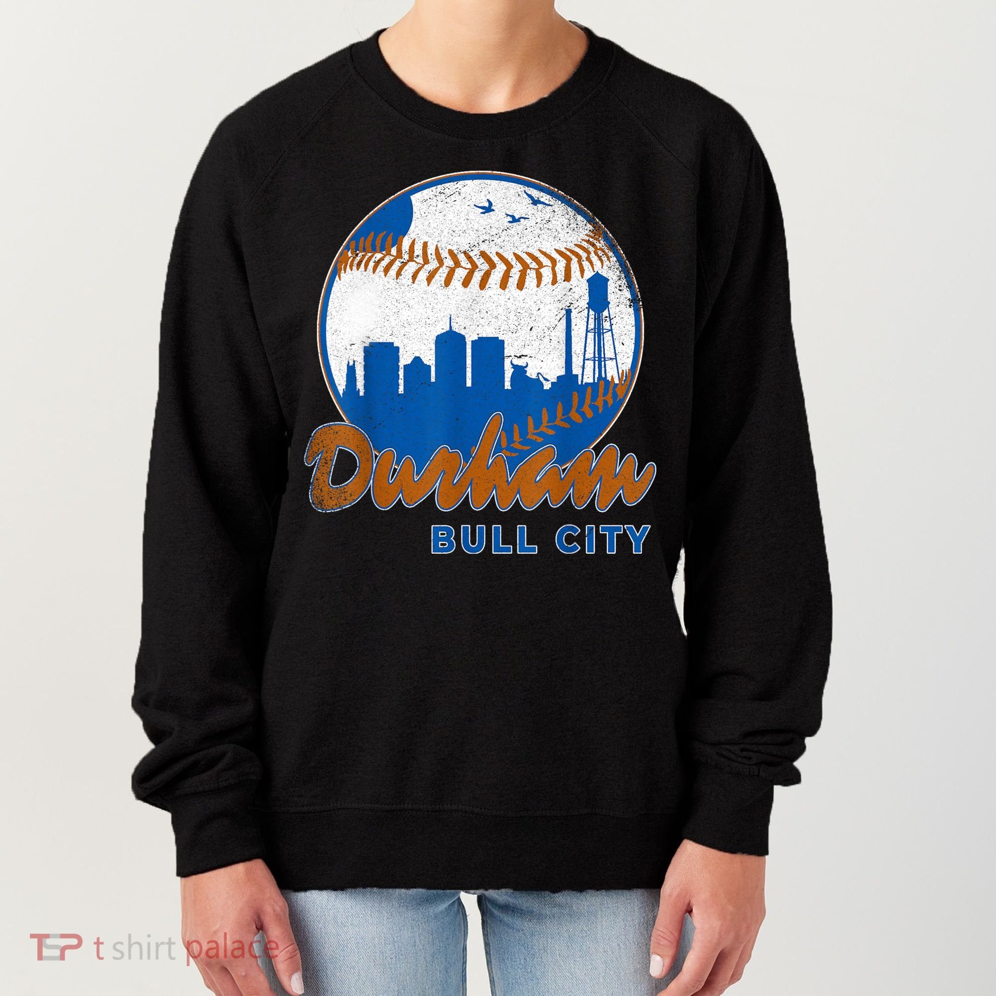 Durham Baseball Skyline Classic Bull City North Carolina Women's Sweatshirt
