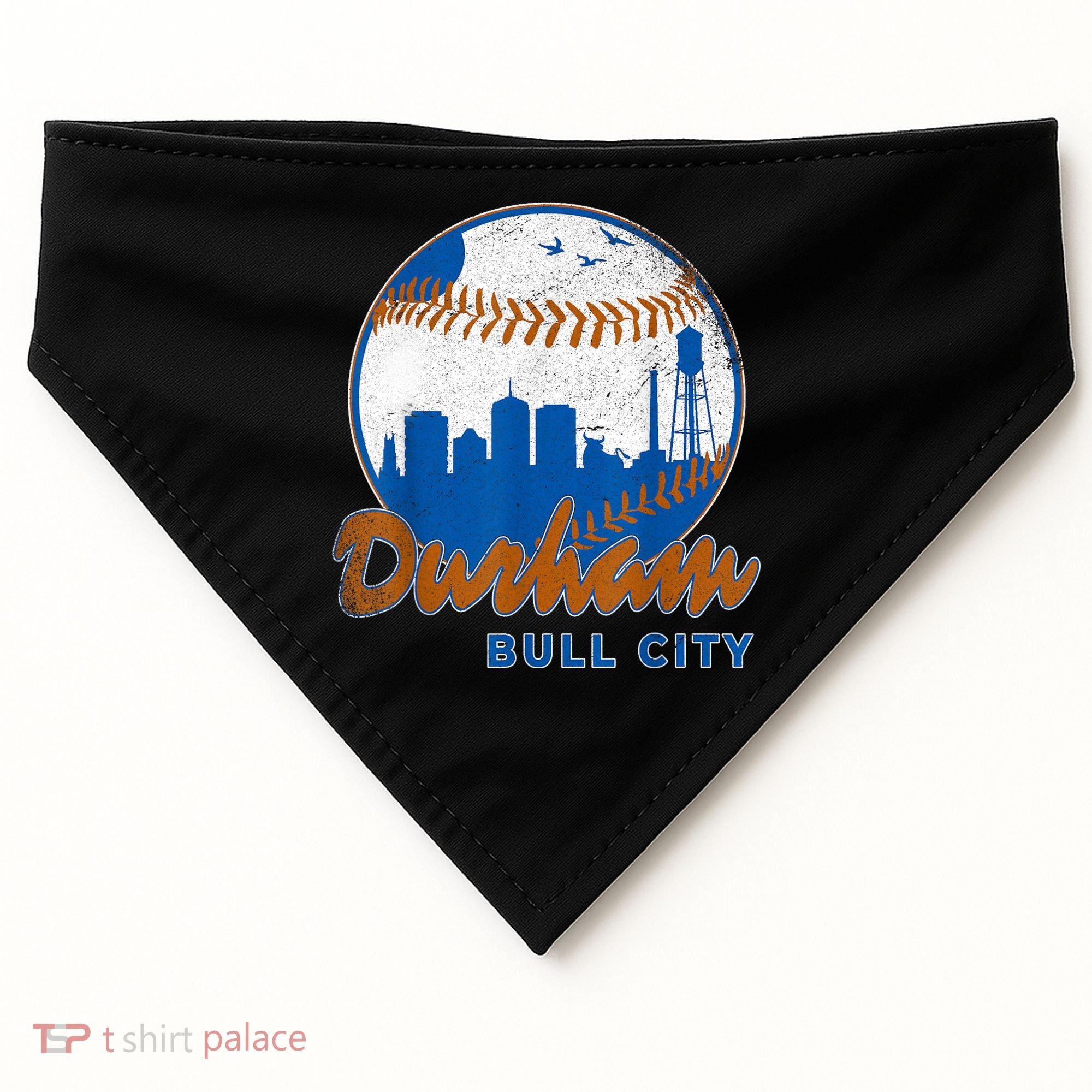 Durham Baseball Skyline Classic Bull City North Carolina USA-Made Doggie Bandana