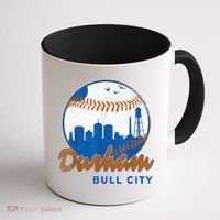 Durham Baseball Skyline Classic Bull City North Carolina Coffee Mug thumb 1