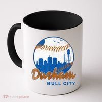 Durham Baseball Skyline Classic Bull City North Carolina Coffee Mug thumb 0