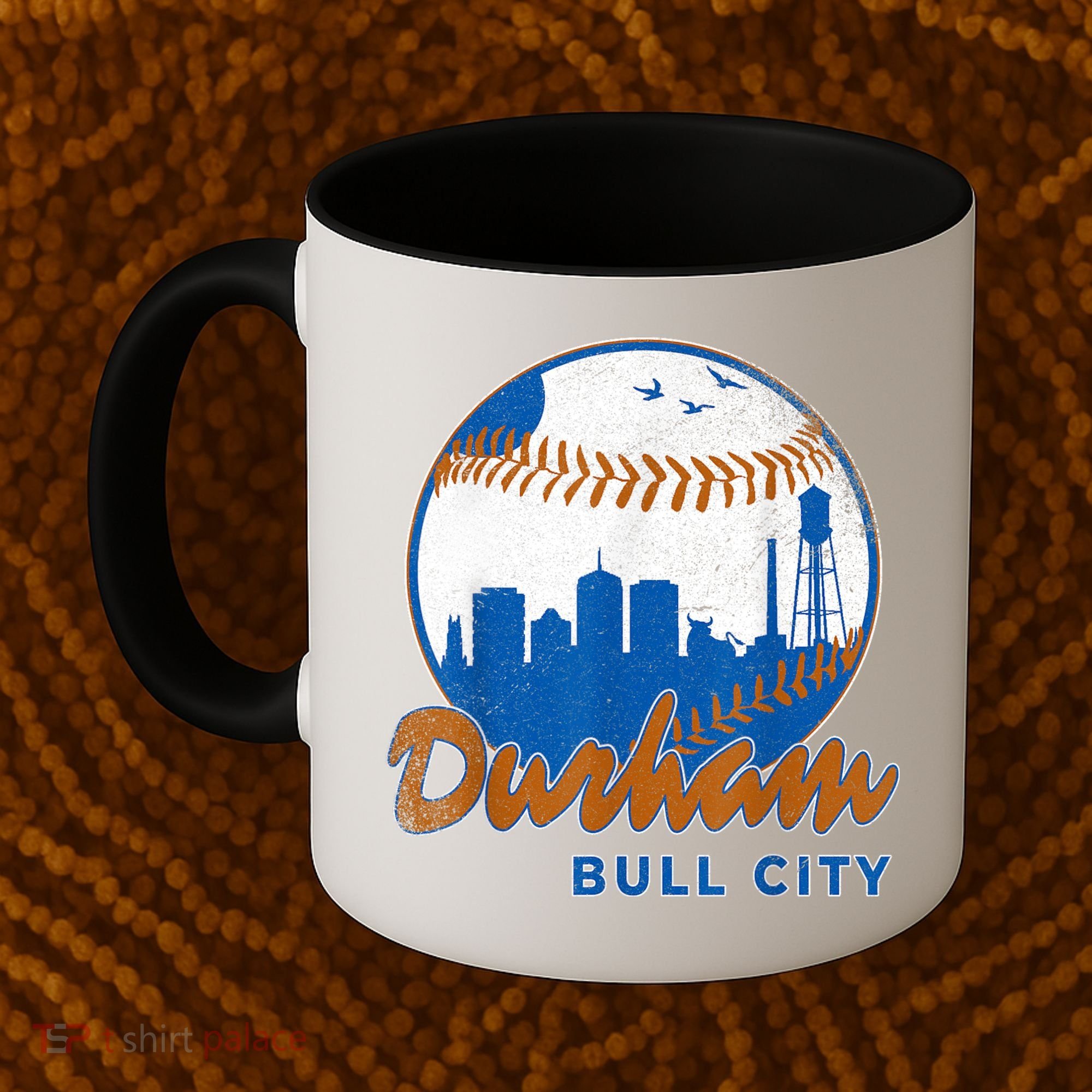 Durham Baseball Skyline Classic Bull City North Carolina Coffee Mug