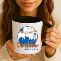 Durham Baseball Skyline Classic Bull City North Carolina Coffee Mug thumb 3