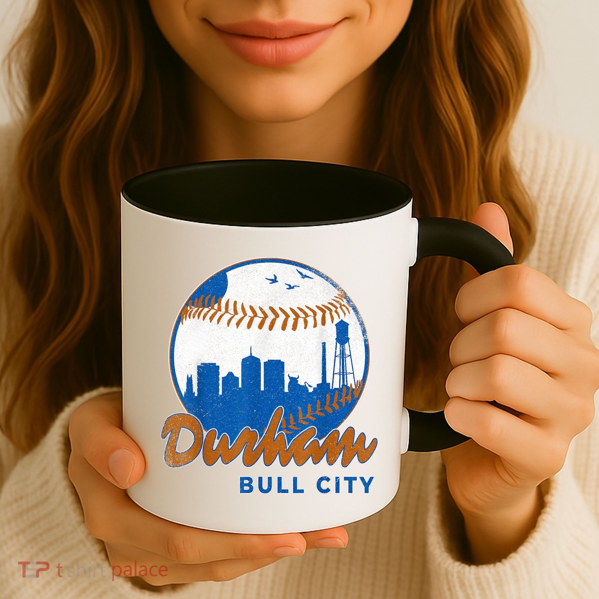 Durham Baseball Skyline Classic Bull City North Carolina Coffee Mug