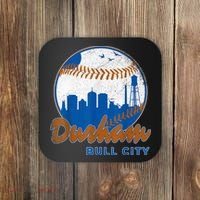 Durham Baseball Skyline Classic Bull City North Carolina Coaster thumb 0