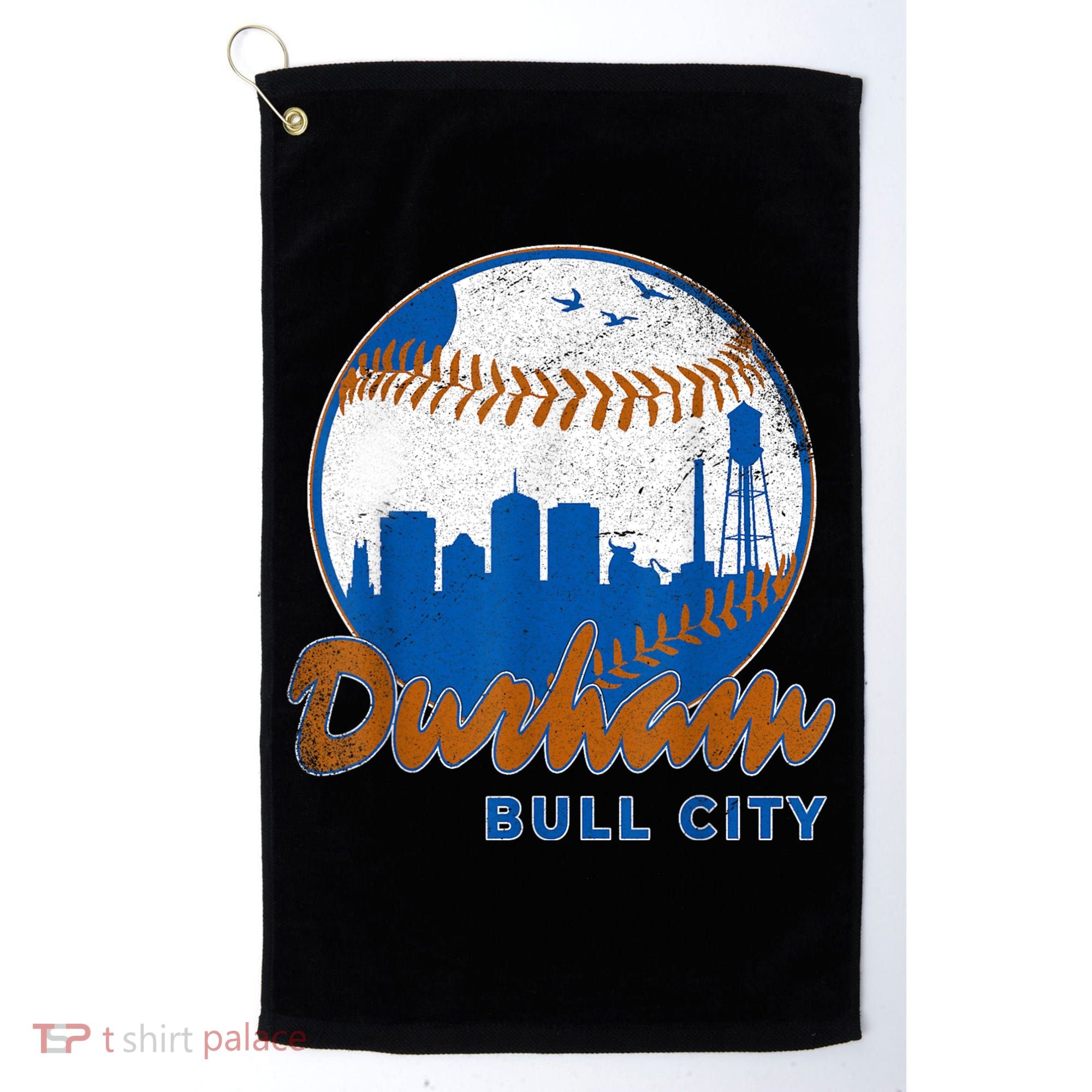 Durham Baseball Skyline Classic Bull City North Carolina Golf Towel