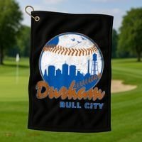 Durham Baseball Skyline Classic Bull City North Carolina Golf Towel thumb 1