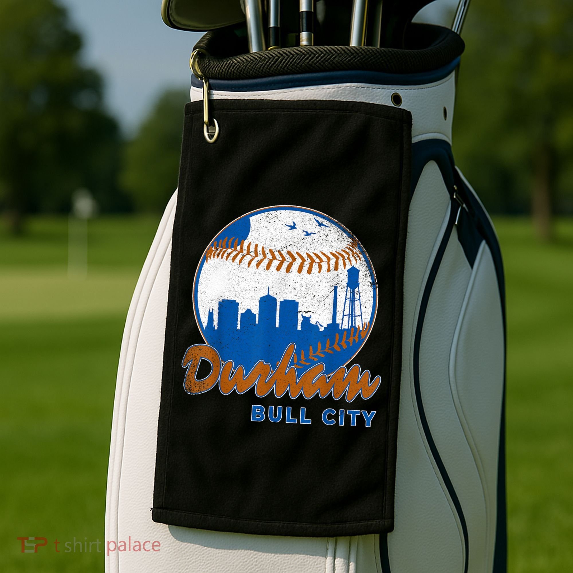 Durham Baseball Skyline Classic Bull City North Carolina Golf Towel