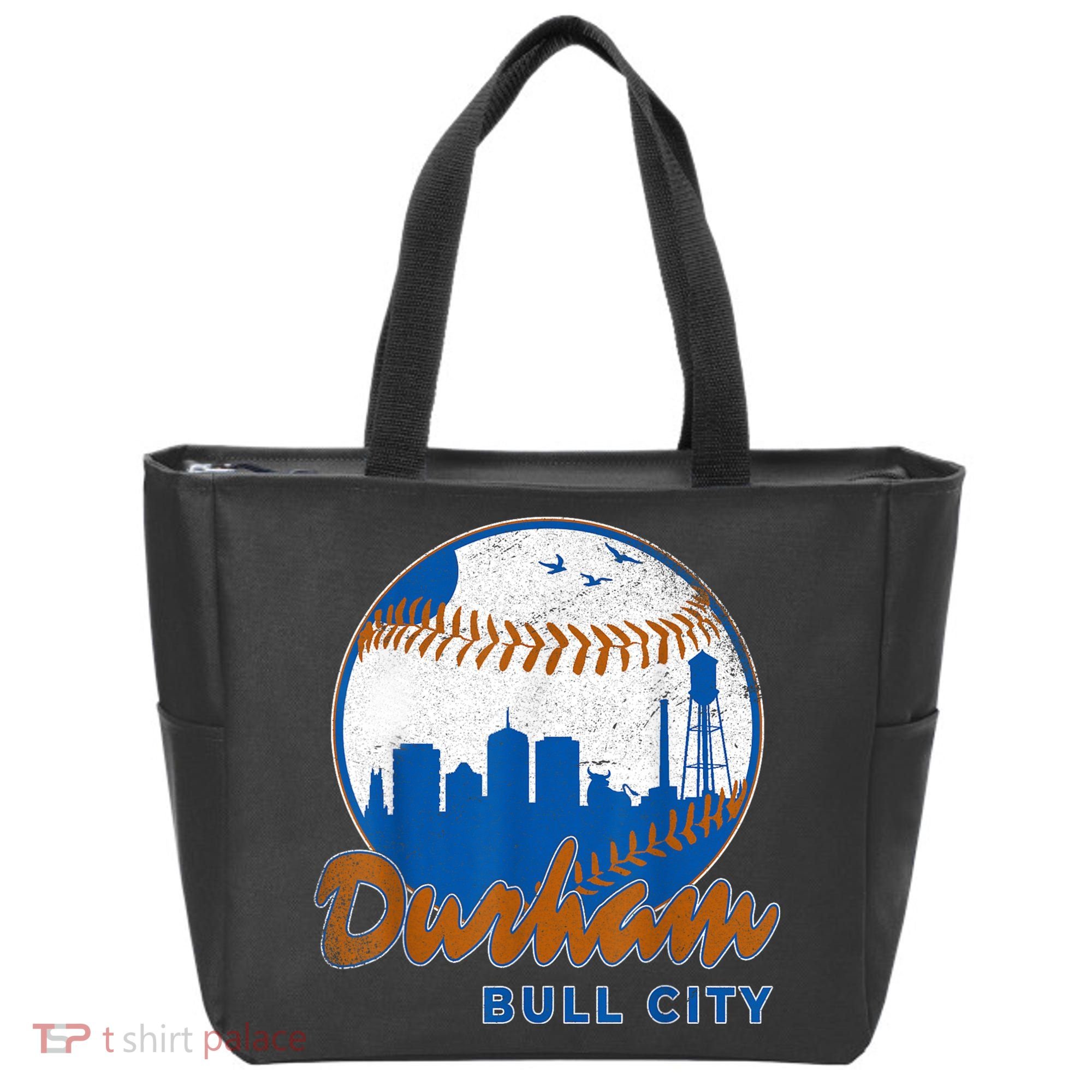 Durham Baseball Skyline Classic Bull City North Carolina Tote Bag