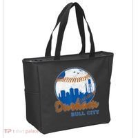 Durham Baseball Skyline Classic Bull City North Carolina Tote Bag thumb 2