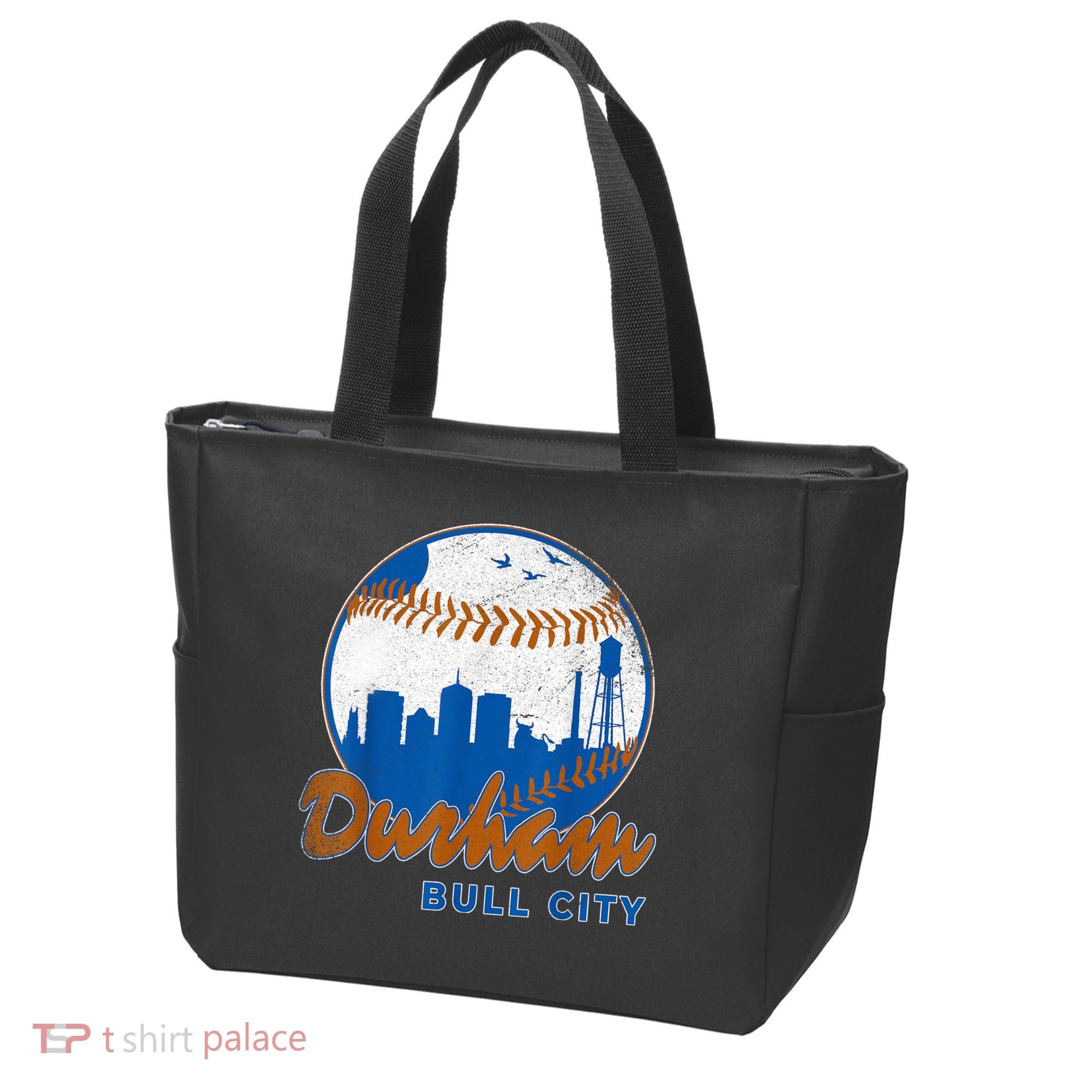 Durham Baseball Skyline Classic Bull City North Carolina Tote Bag