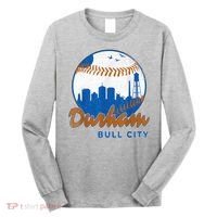 Durham Baseball Skyline Classic Bull City North Carolina Long Sleeve Shirt thumb 0