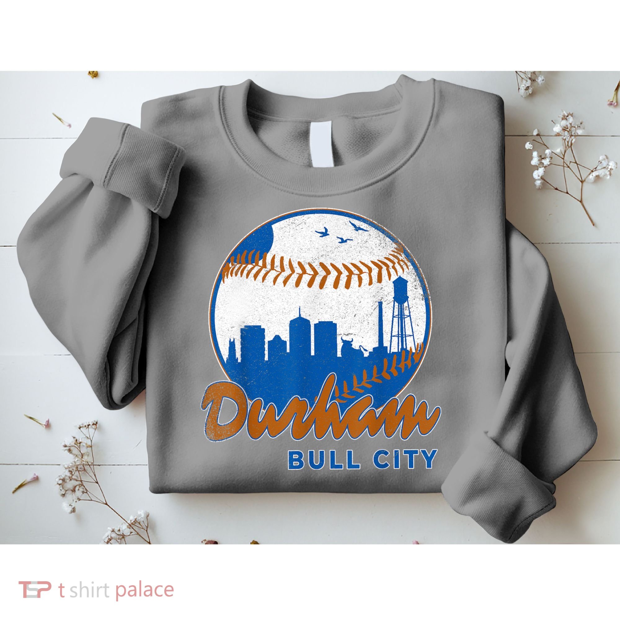 Durham Baseball Skyline Classic Bull City North Carolina Sweatshirt
