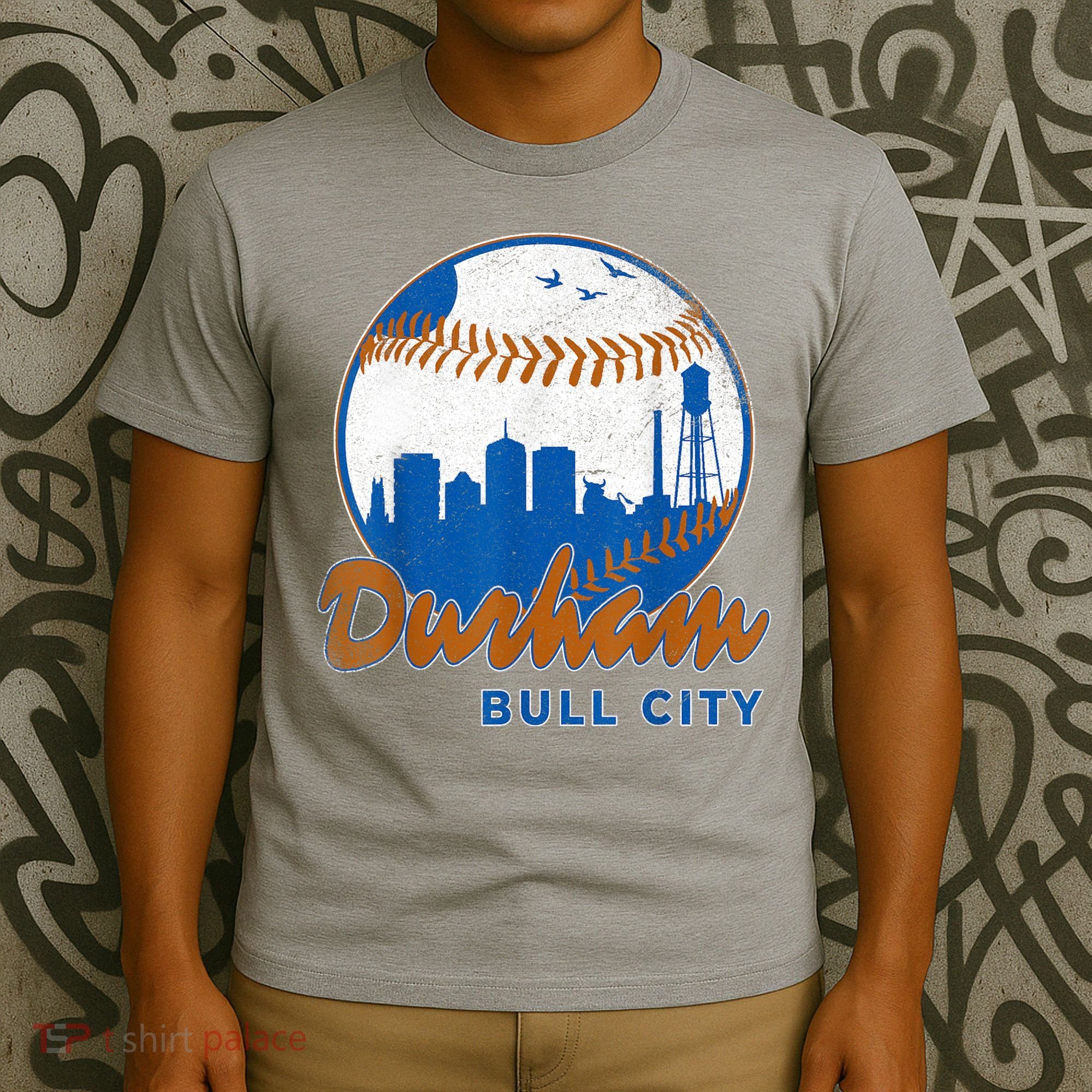Durham Baseball Skyline Classic Bull City North Carolina T-Shirt