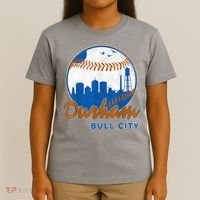 Durham Baseball Skyline Classic Bull City North Carolina T-Shirt thumb 4