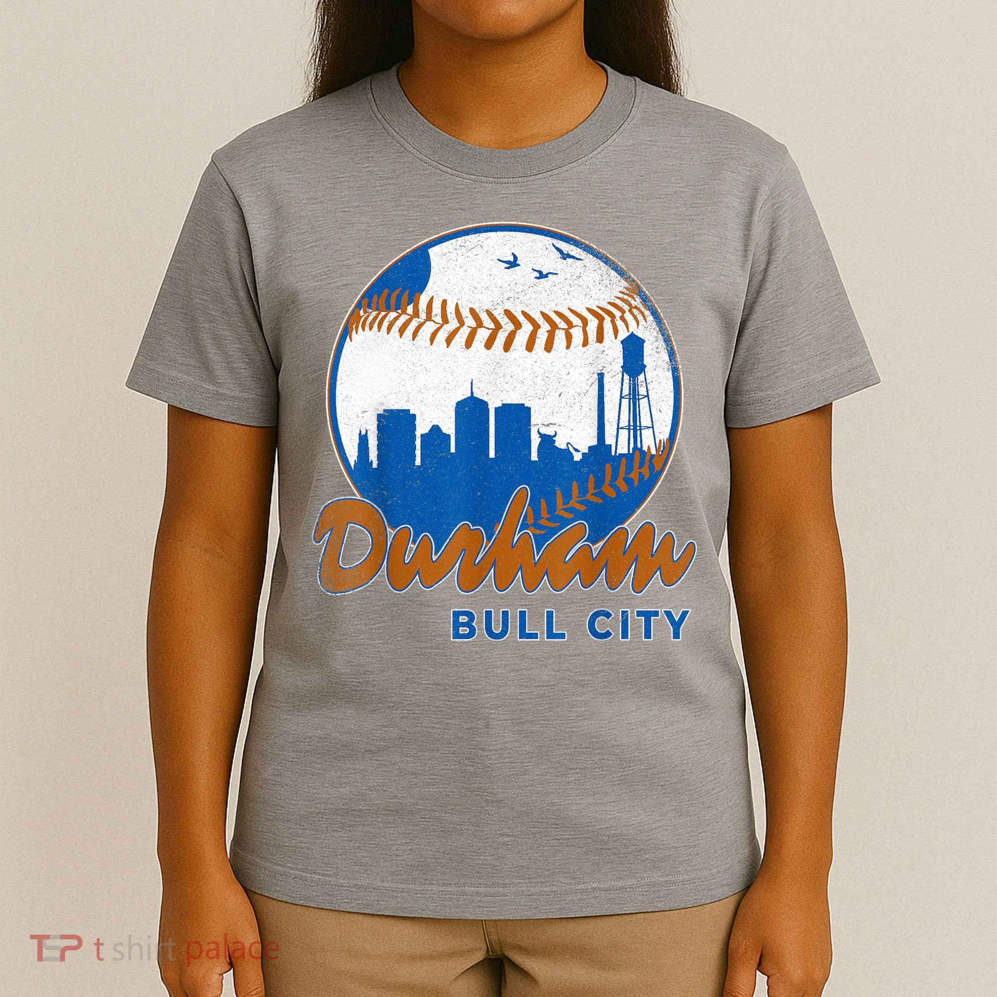 Durham Baseball Skyline Classic Bull City North Carolina T-Shirt